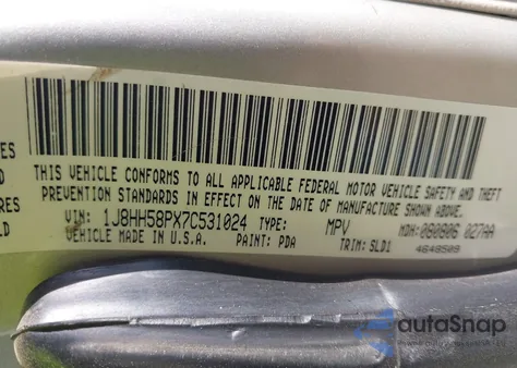 2007 Jeep Commander Limited z USA, uszkodzony, nr VIN 1J8HH58PX7C531024